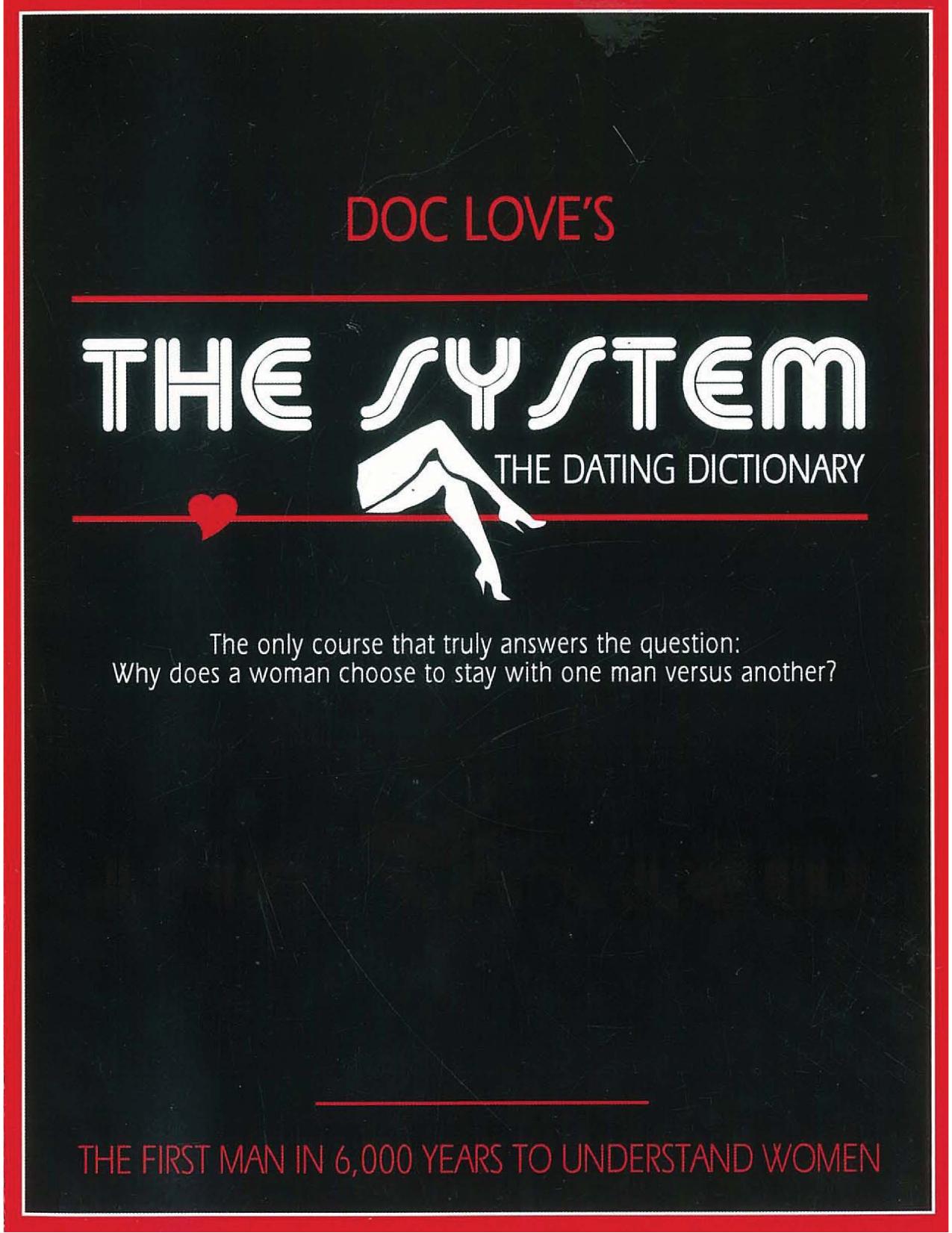 Doc Love's THE SYSTEM The Dating Dictionary (The Mastery Series) by Doc Love