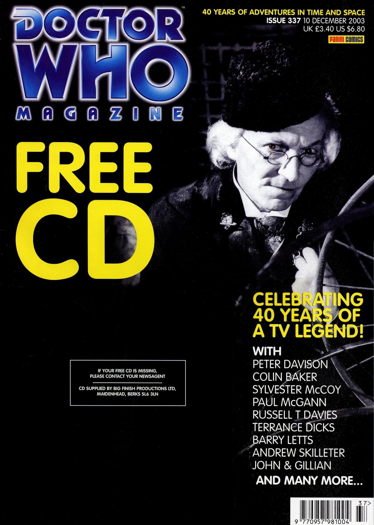 Doctor Who Magazine by Issue 337 (2003)