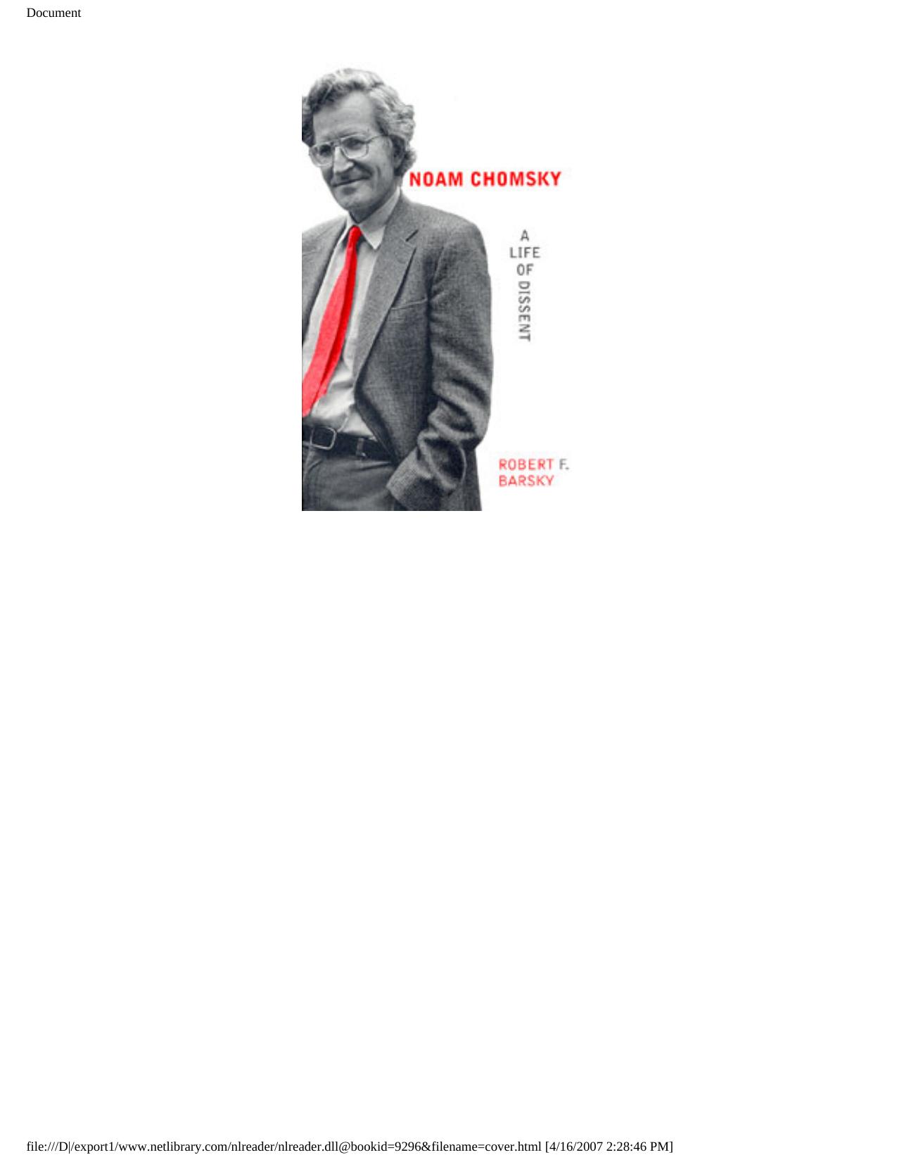 Document by Noam Chomsky- A Life of Dissent (pdf)