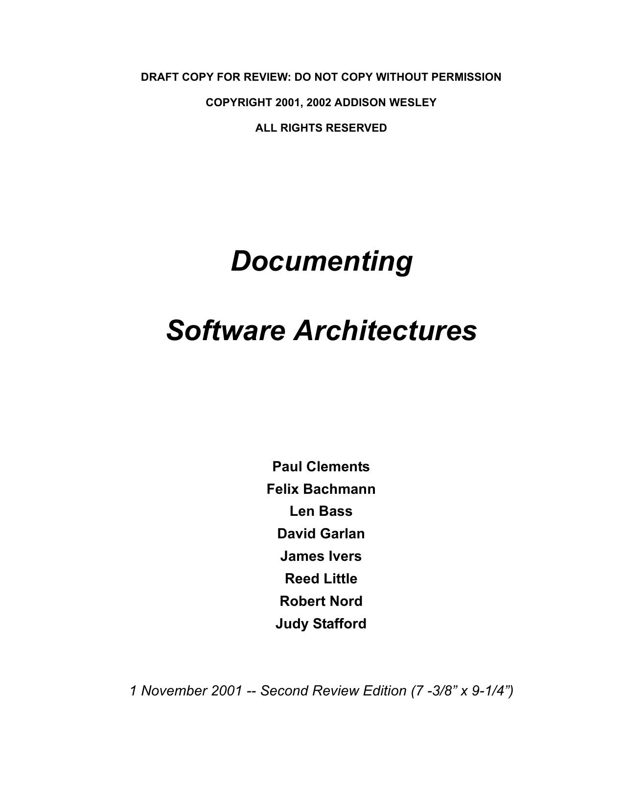 Documenting Software Architectures: Views and Beyond by unknow