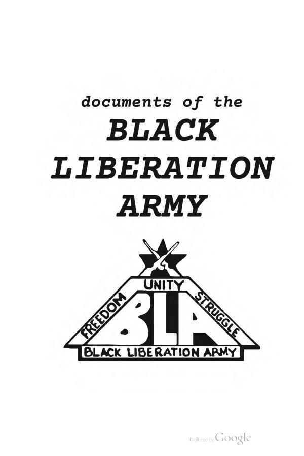 Documents of the Black Liberation Army: Documents from The Underground by Black Liberation Army; shenby