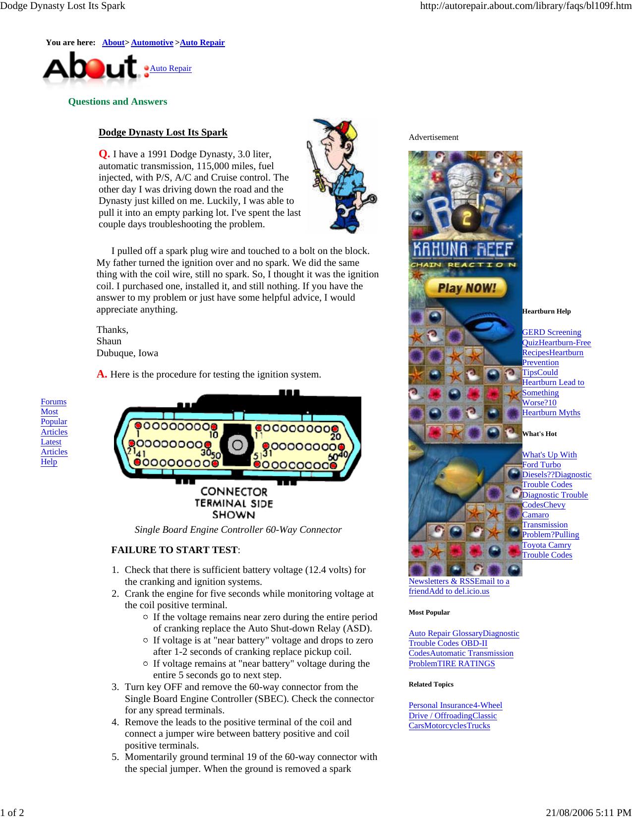 Dodge Dynasty Lost Its Spark by HP_Administrator