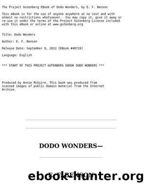 Dodo Wonders by E. F. Benson