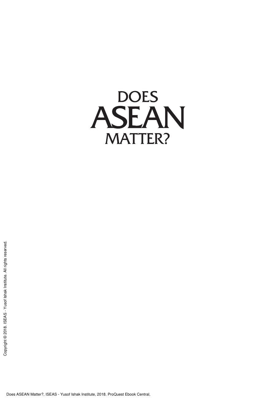 Does ASEAN Matter? by Natalegawa