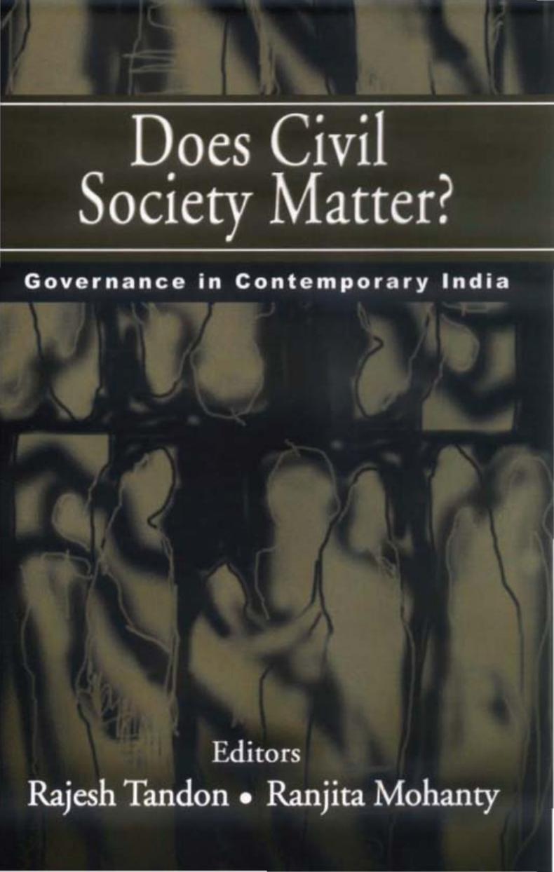 Does Civil Society Matter?: Governance in Contemporary India by Rajesh Tandon (editor) Ranjita Mohanty (editor)