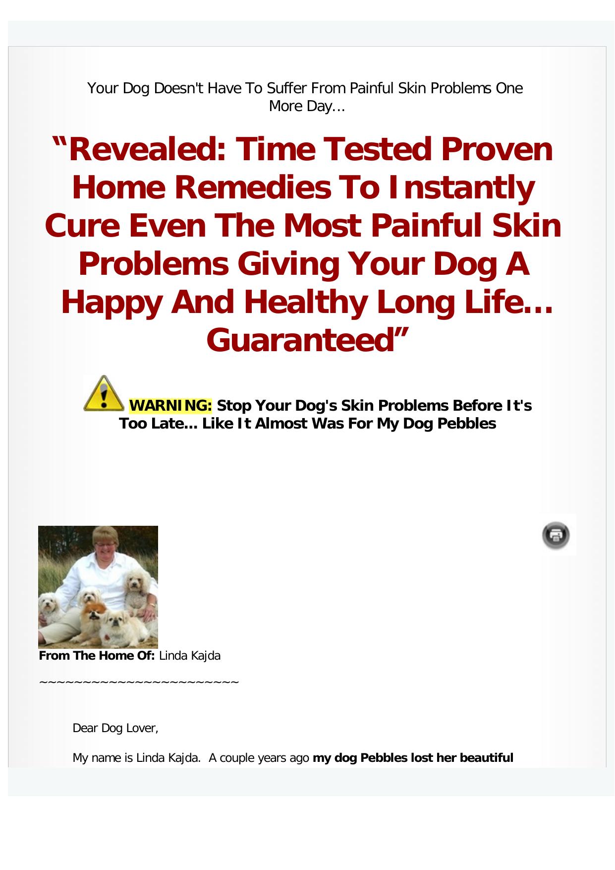 Dog Skin Solutions - Sure Seller, Strong Copy, Great Payout. by Best of Kuszter's Collection