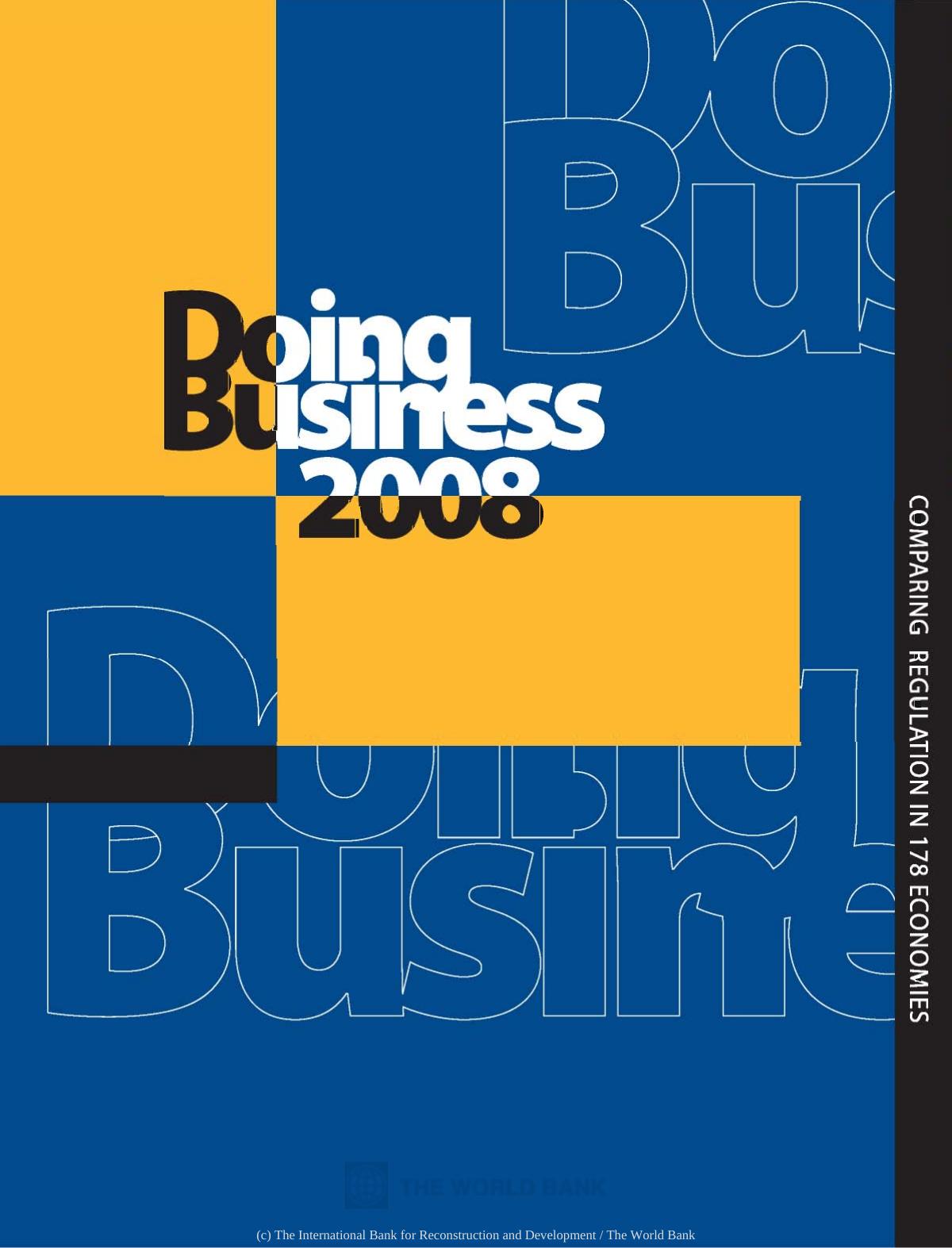 Doing Business 2008 by World Bank World Bank