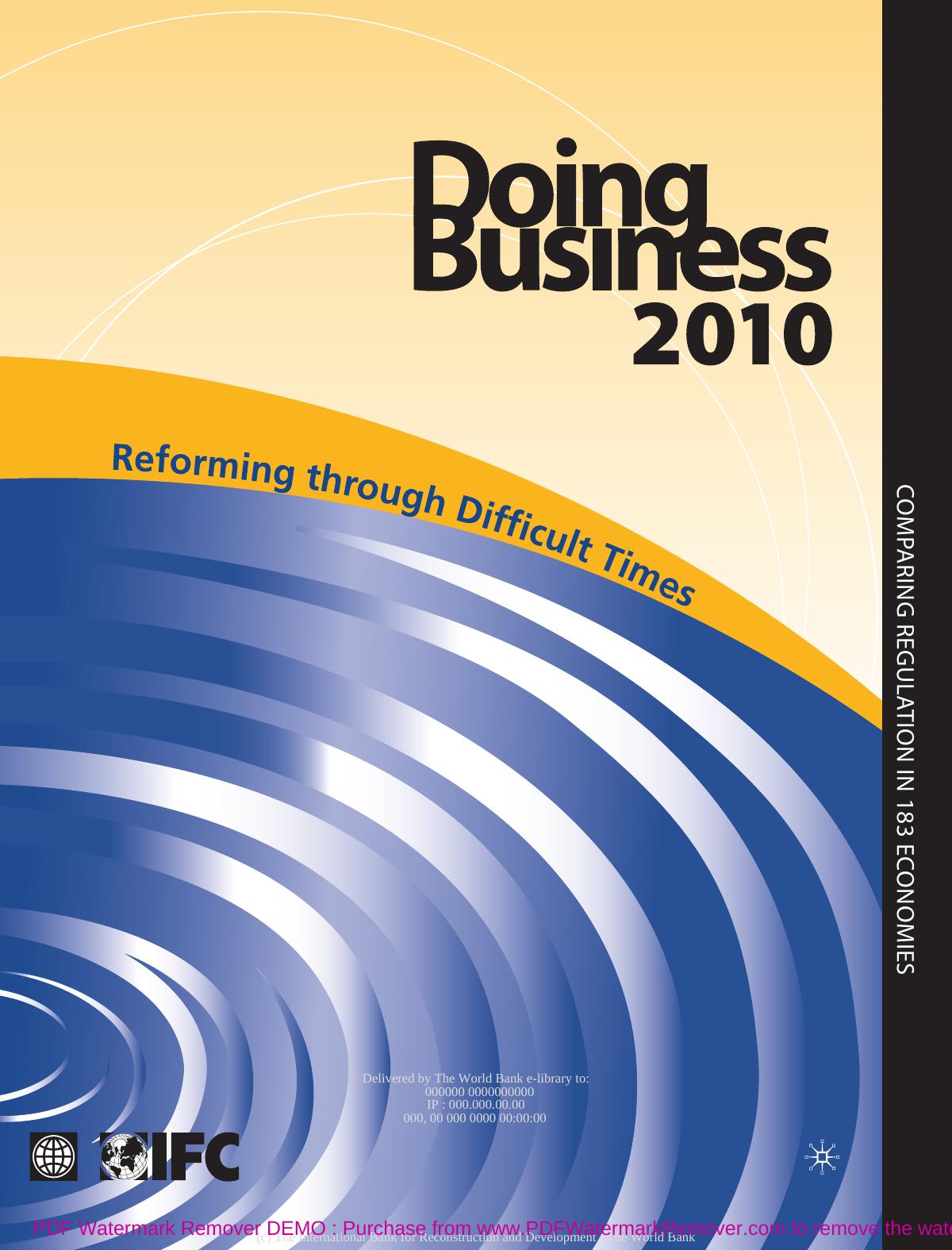 Doing Business 2010: Reforming through Difficult Times by World Bank