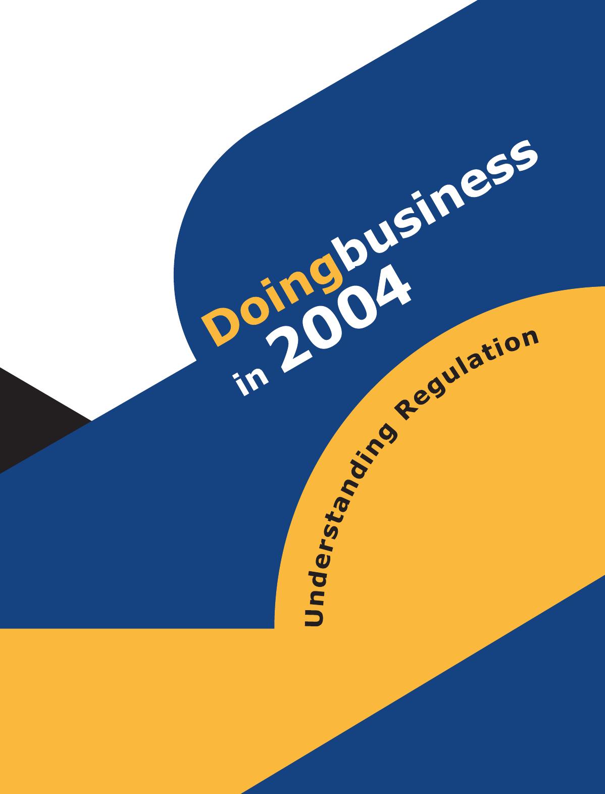 Doing Business in 2004: Understanding Regulation (Doing Business) by World Bank