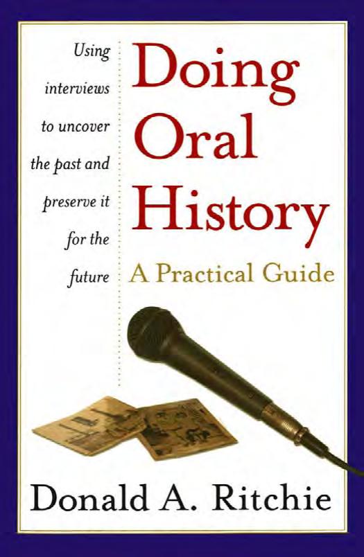 Doing Oral History: A Practical Guide by Donald A. Ritchie