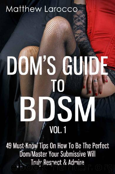 Dom's Guide To BDSM Vol. 1: 49 Must-Know Tips On How To Be The Perfect DomMaster Your Submissive Will Truly Respect & Admire (Guide to Healthy BDSM) by Matthew Larocco