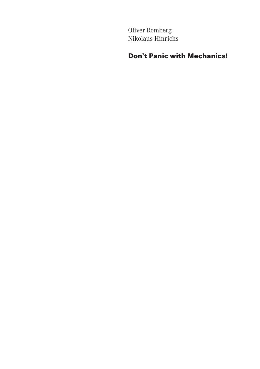 Don't Panic with Mechanics! by Oliver Romberg Nikolaus Hinrichs
