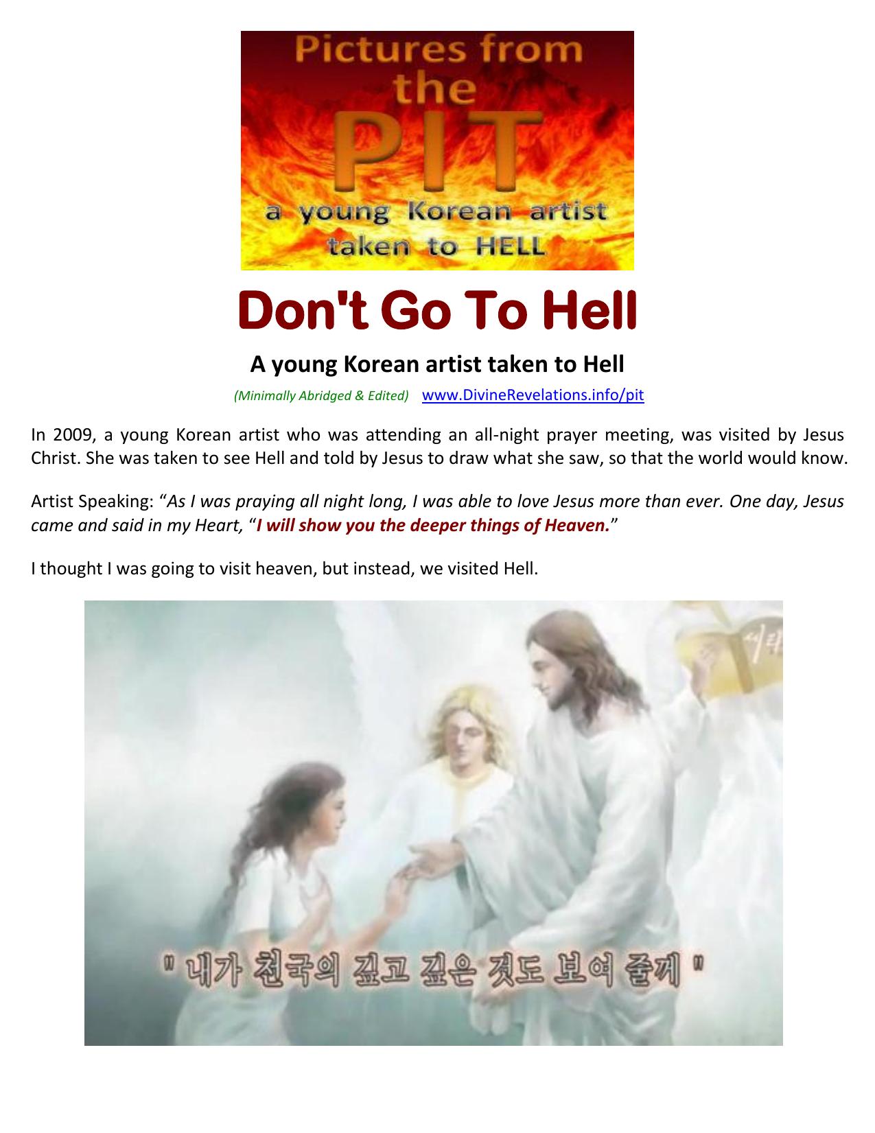 Don't go to Hell, Pictures from the Pit by Korean Artist