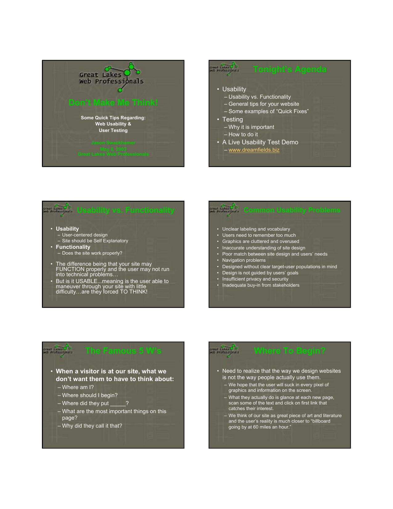 Donâ¢t Make Me Think 2.pdf by jason