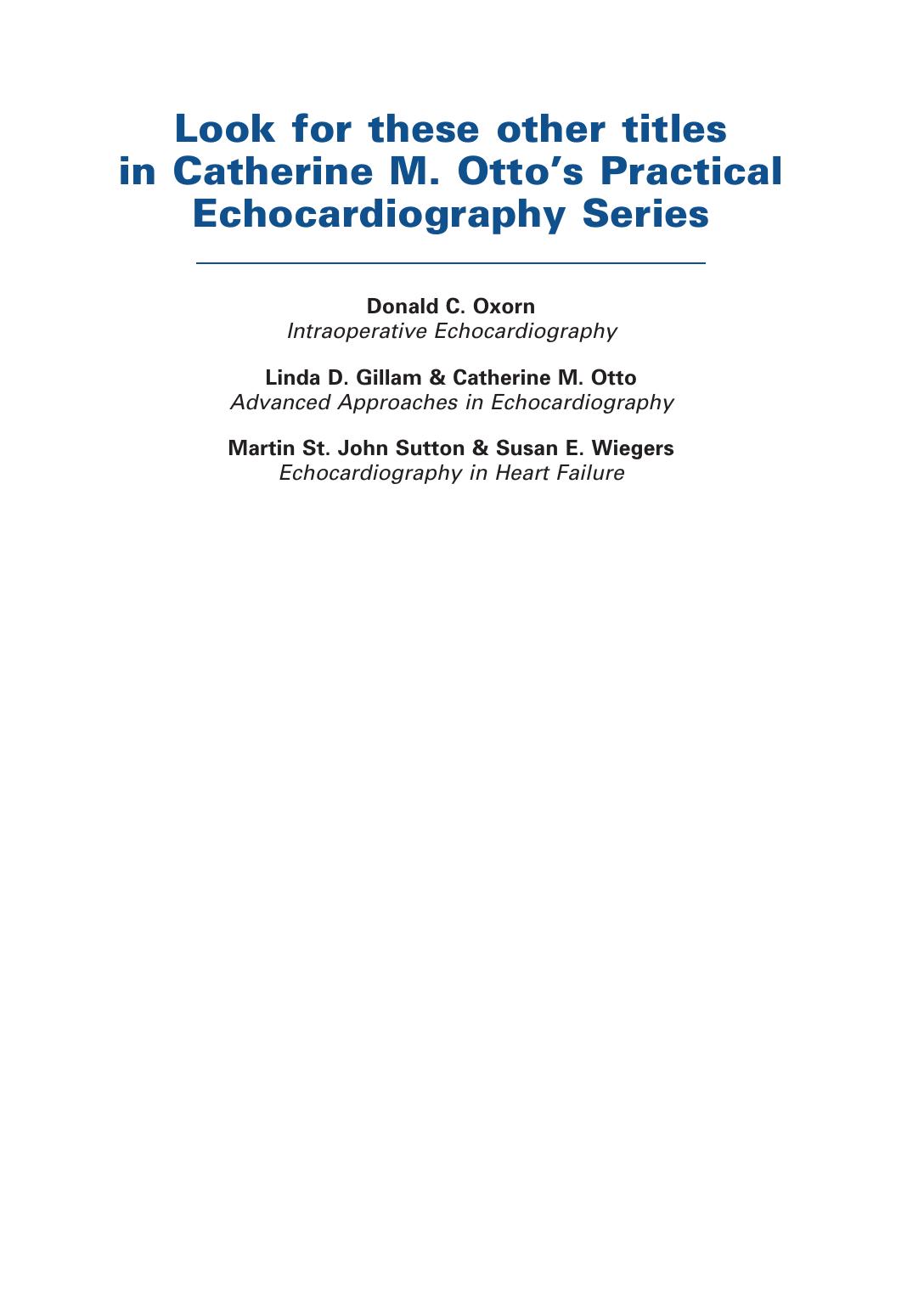 Donald C. Oxorn by ECHOCARDIOGRAPHY IN CONGENITAL HEART DISEASE (2012)