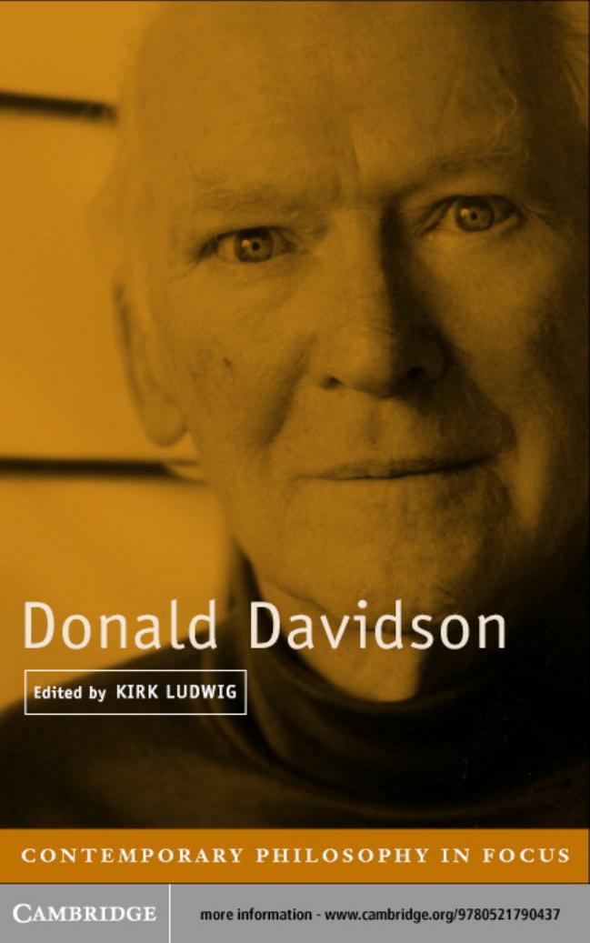 Donald Davidson by KIRK LUDWIG (edt)