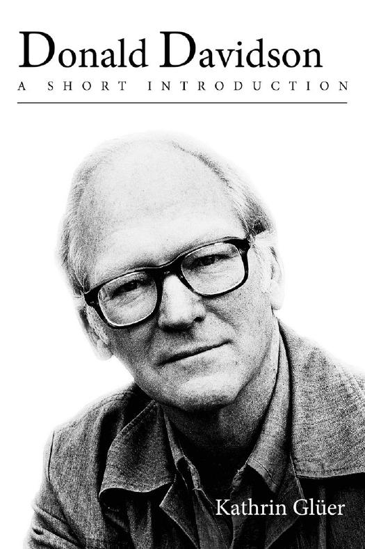 Donald Davidson: A Short Introduction by Kathrin Glüer