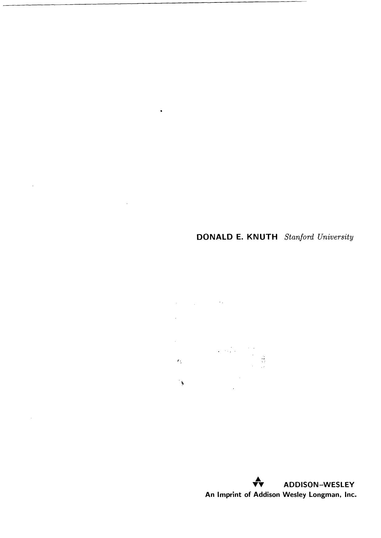 Donald E. Knuth - The Art Of Computer Programming by Seminumerical Algorithms (3rd edition Volume 2)