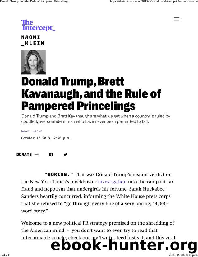 Donald Trump and the Rule of Pampered Princelings by Donald Trump & the Rule of Pampered Princelings (2018)