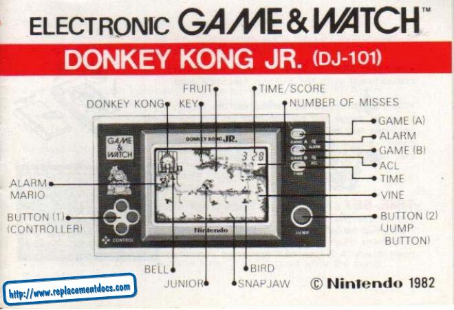 Donkey Kong Jr - Manual - GNW by Nintendo