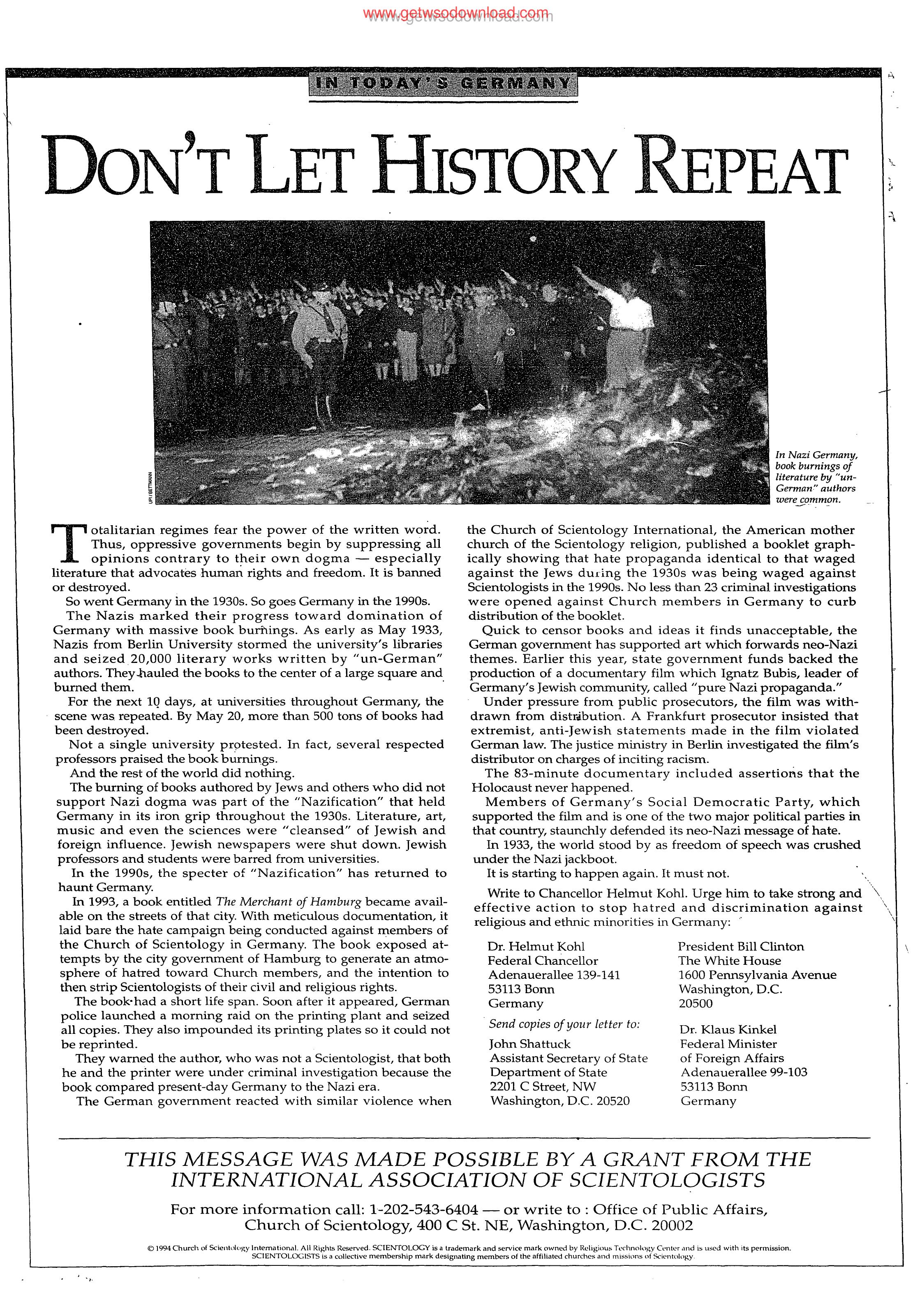 Dont Let History Repeat by Unknown