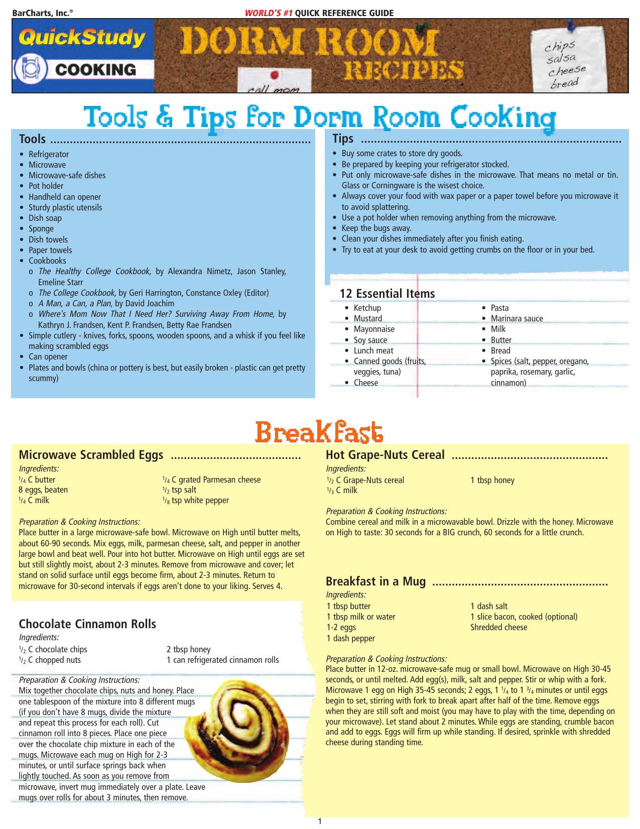 Dorm Room Recipes by Unknown
