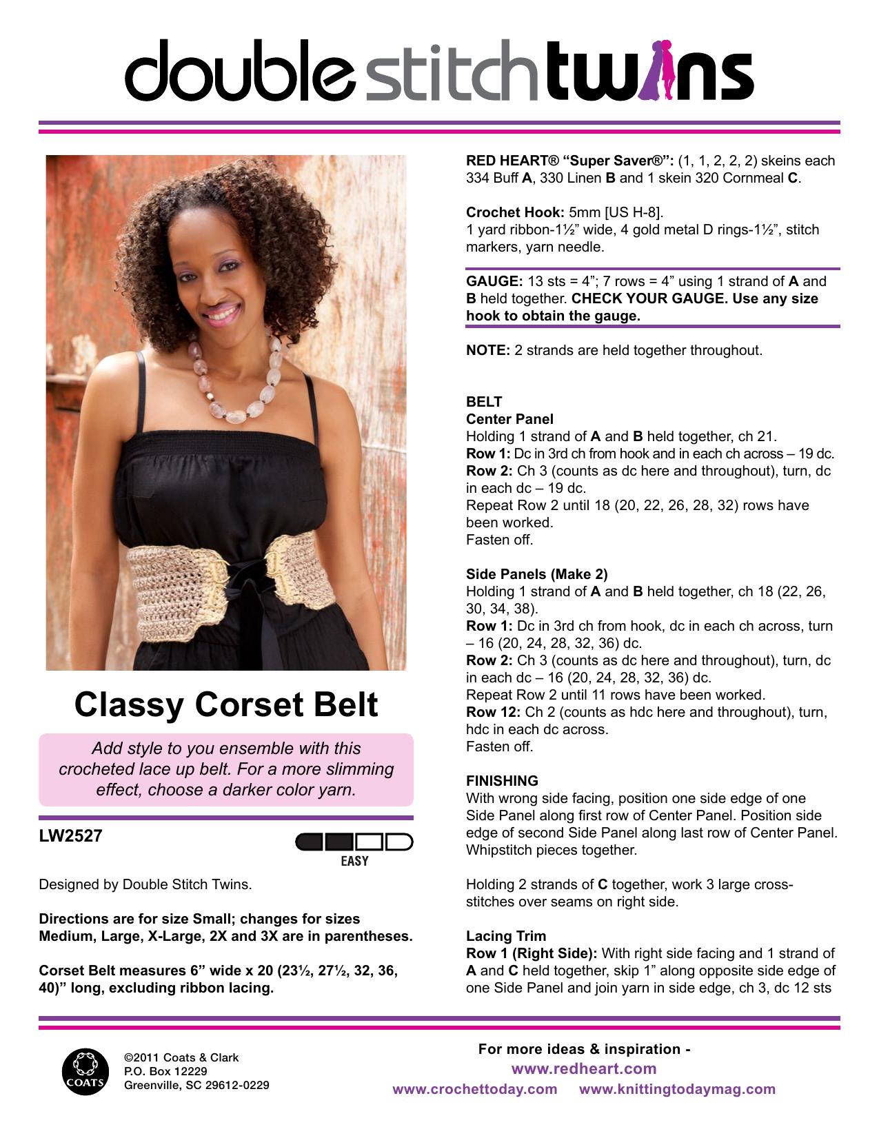 Double Stitch Twins by Classy Corset Belt