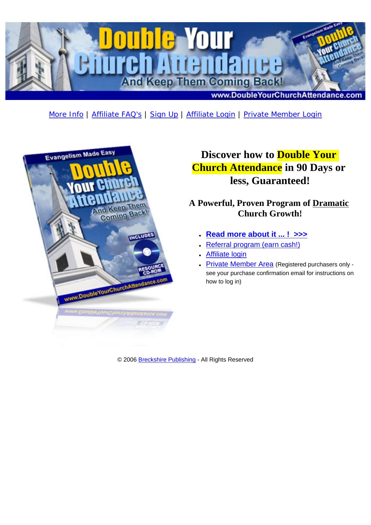 Double Your Church Attendance. by Best of Kuszter's Collection