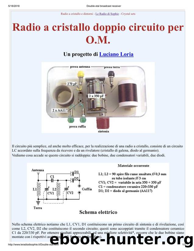 Double-xtal broadcast receiver 2 DIODES by Unknown