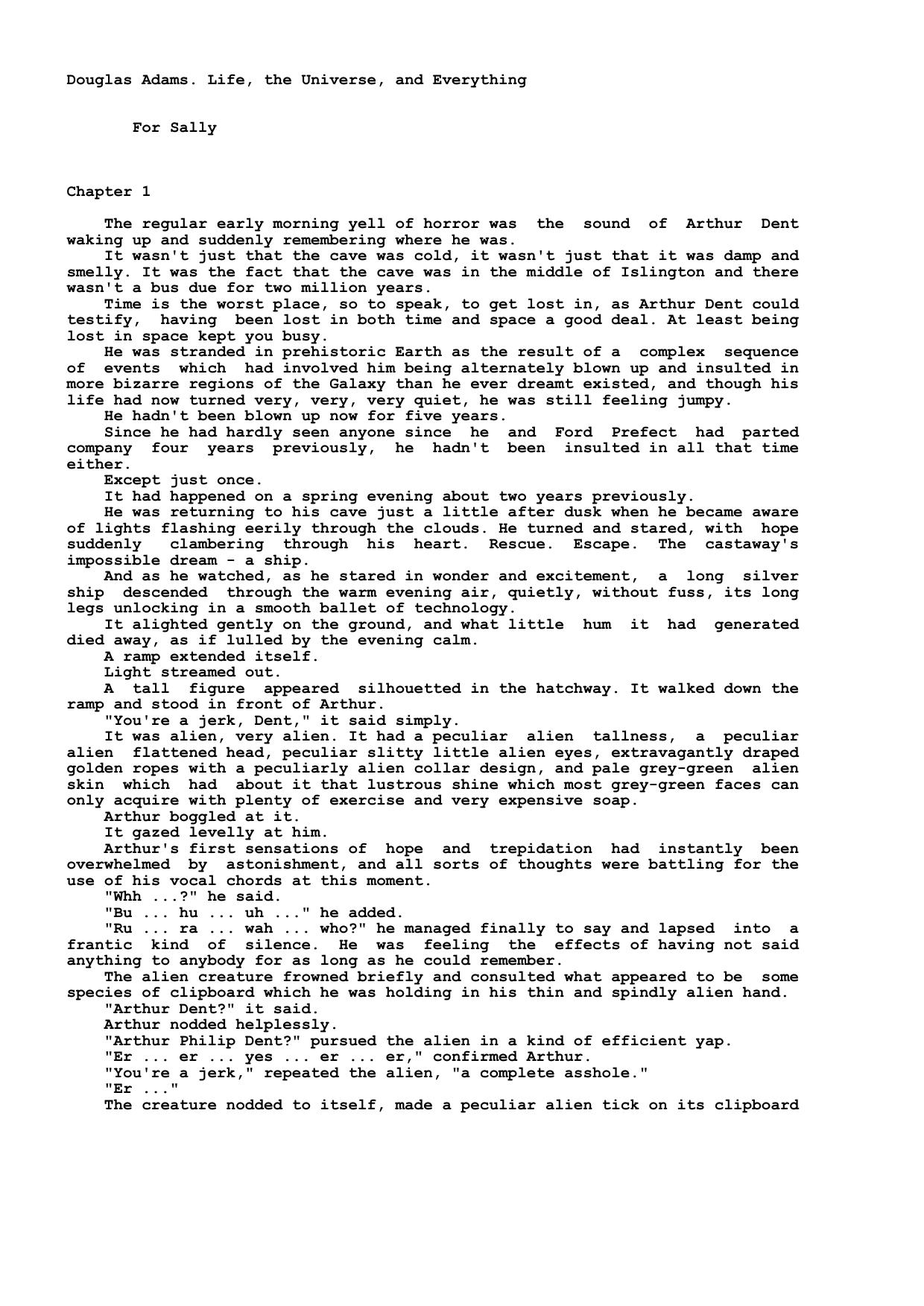 Douglas Adams - Life, the Universe, and Everything.txt by Unknown