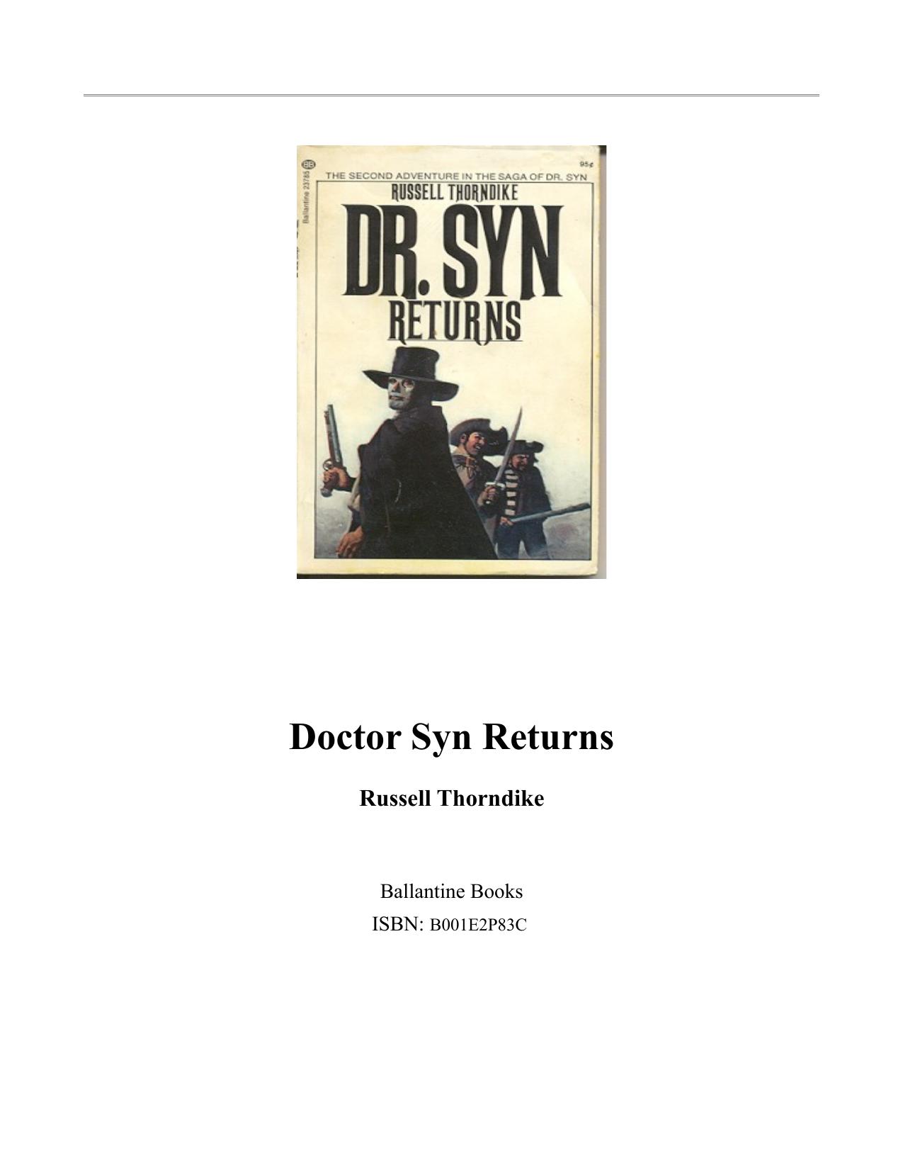 Dr. Syn Returns by Russell Thorndyke