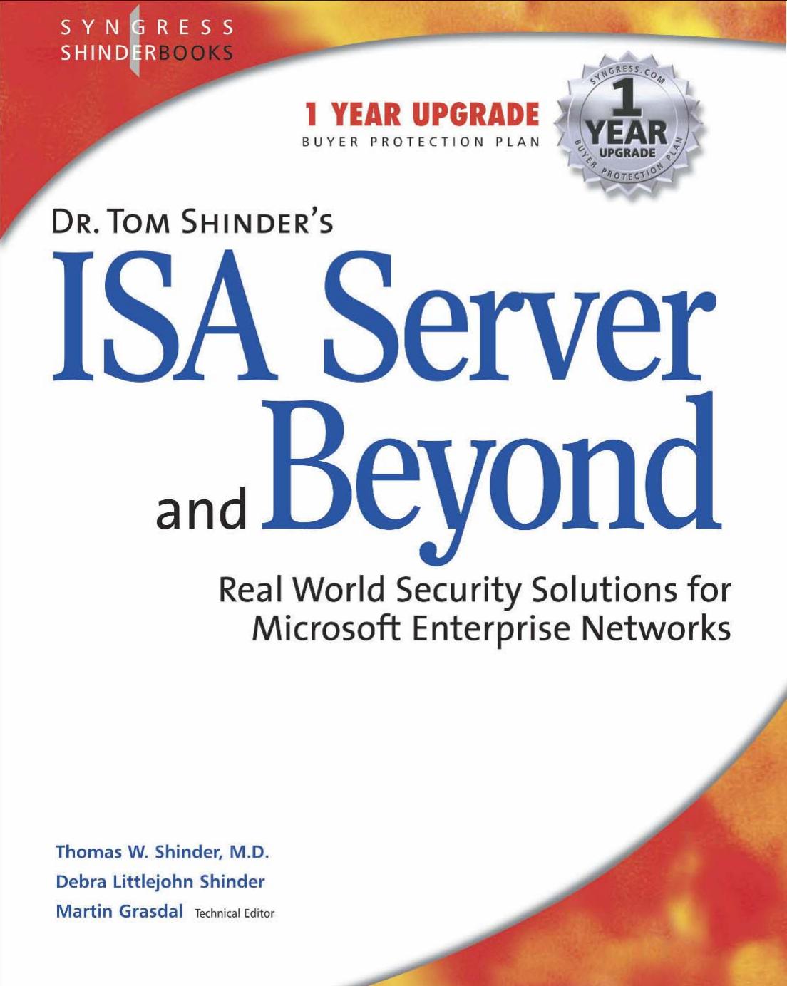 Dr. Tom Shinder's ISA Server and Beyond with CDROM by Thomas W. Shinder