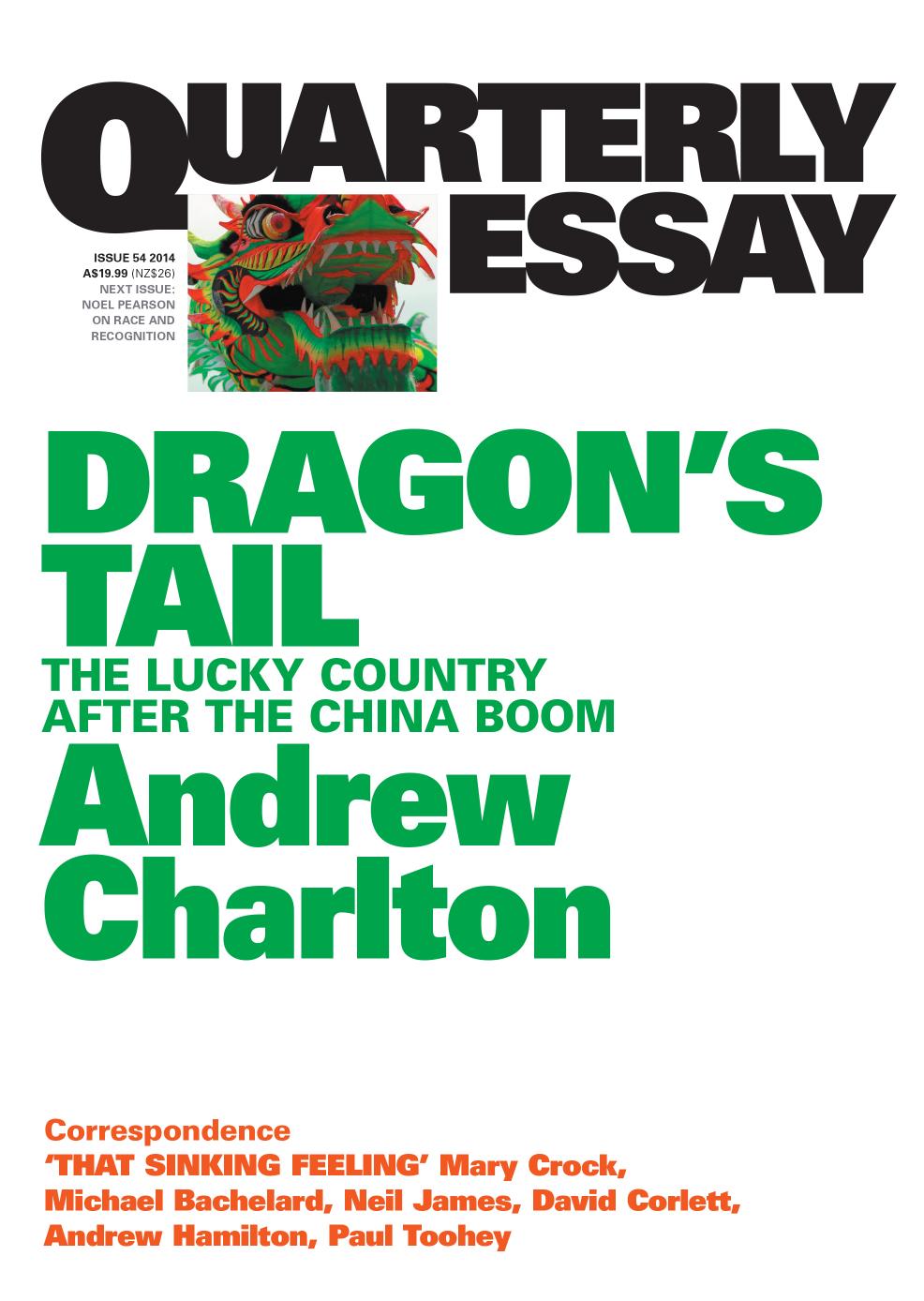 Dragon's Tail: The Lucky Country After the China Boom by Andrew Charlton