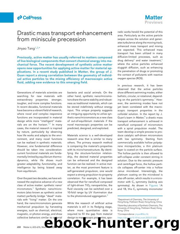 Drastic mass transport enhancement from miniscule precession by Jinyao Tang