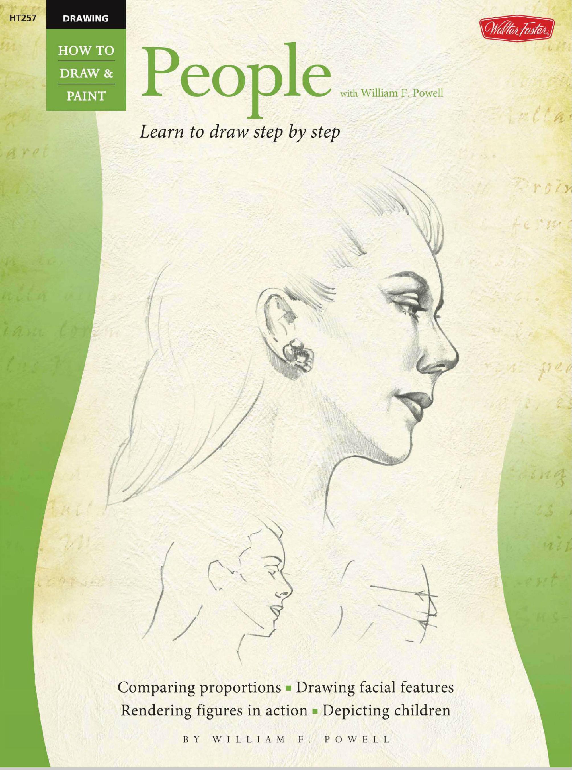 Drawing - People with William F. Powell by Learn to Paint Step by Step
