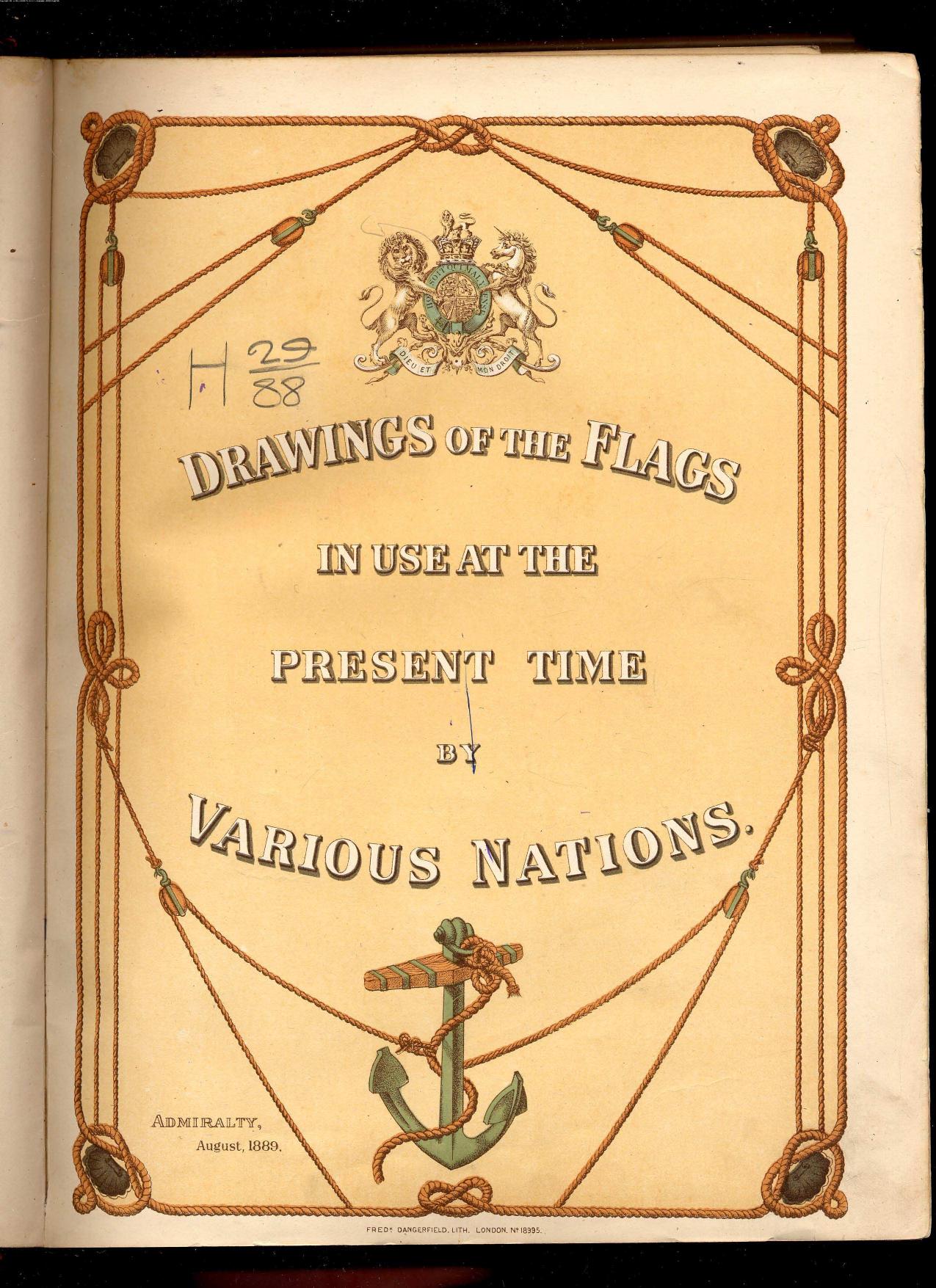 Drawings of the flags in use at the present time by various nations. by 1889