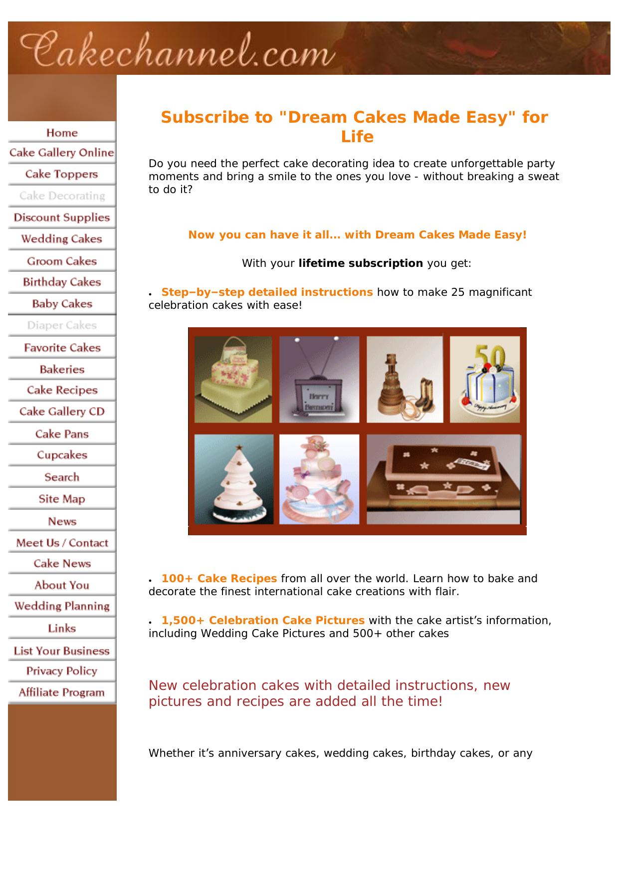 Dream Cakes Made Easy By CakeChannel.com. by Best of Kuszter's Collection