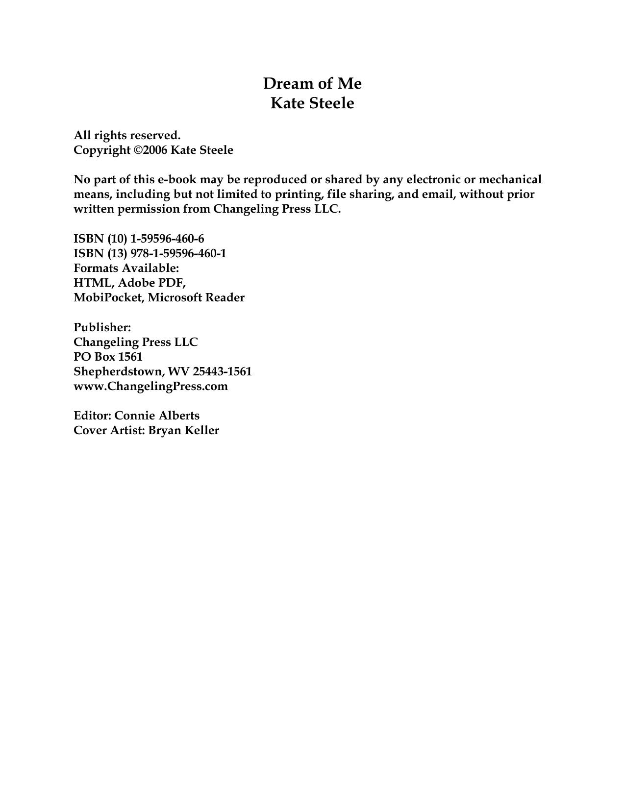 Dream of Me by Kate Steele