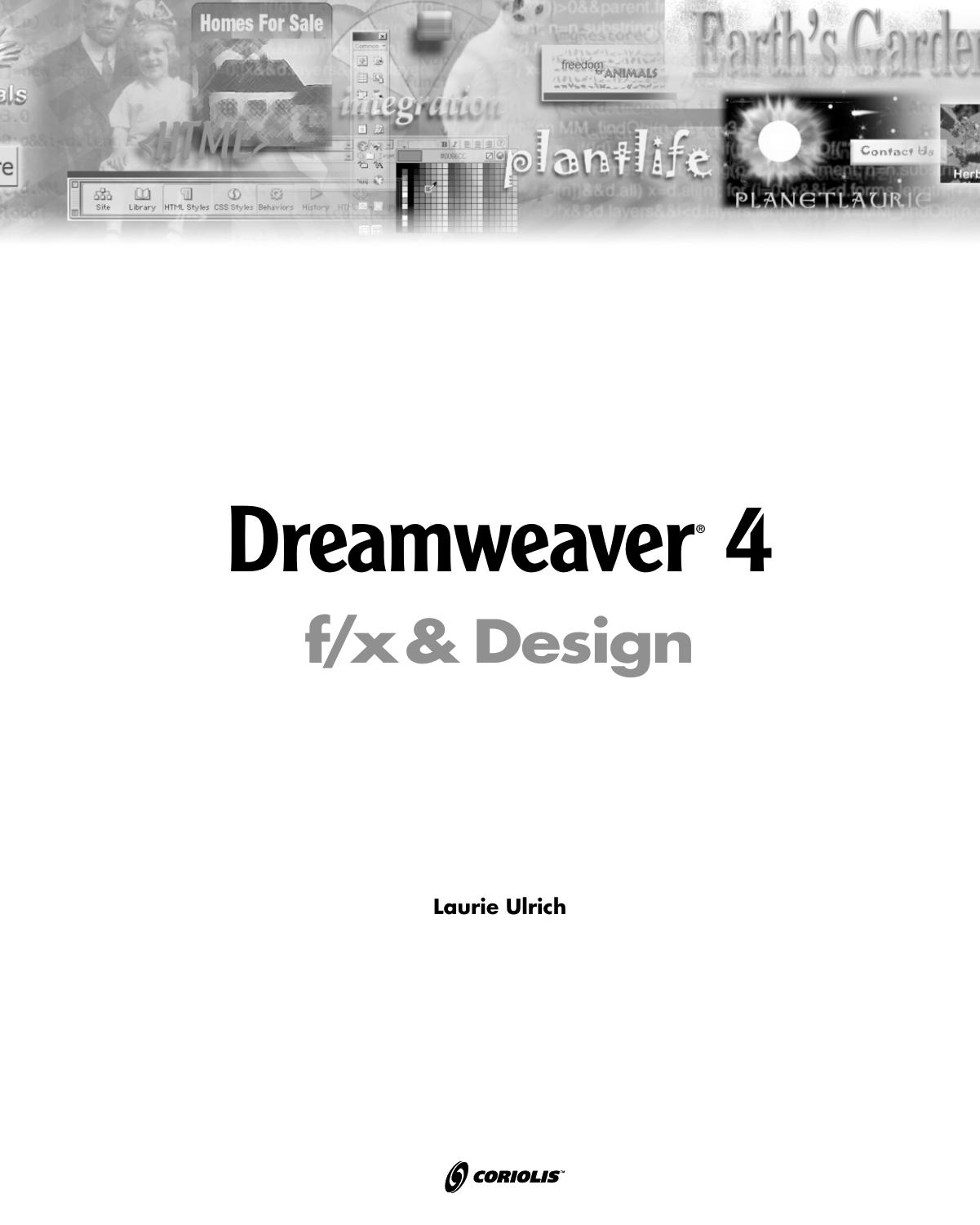Dreamweaver 4 F/X & Design by Laurie Ann Ulrich
