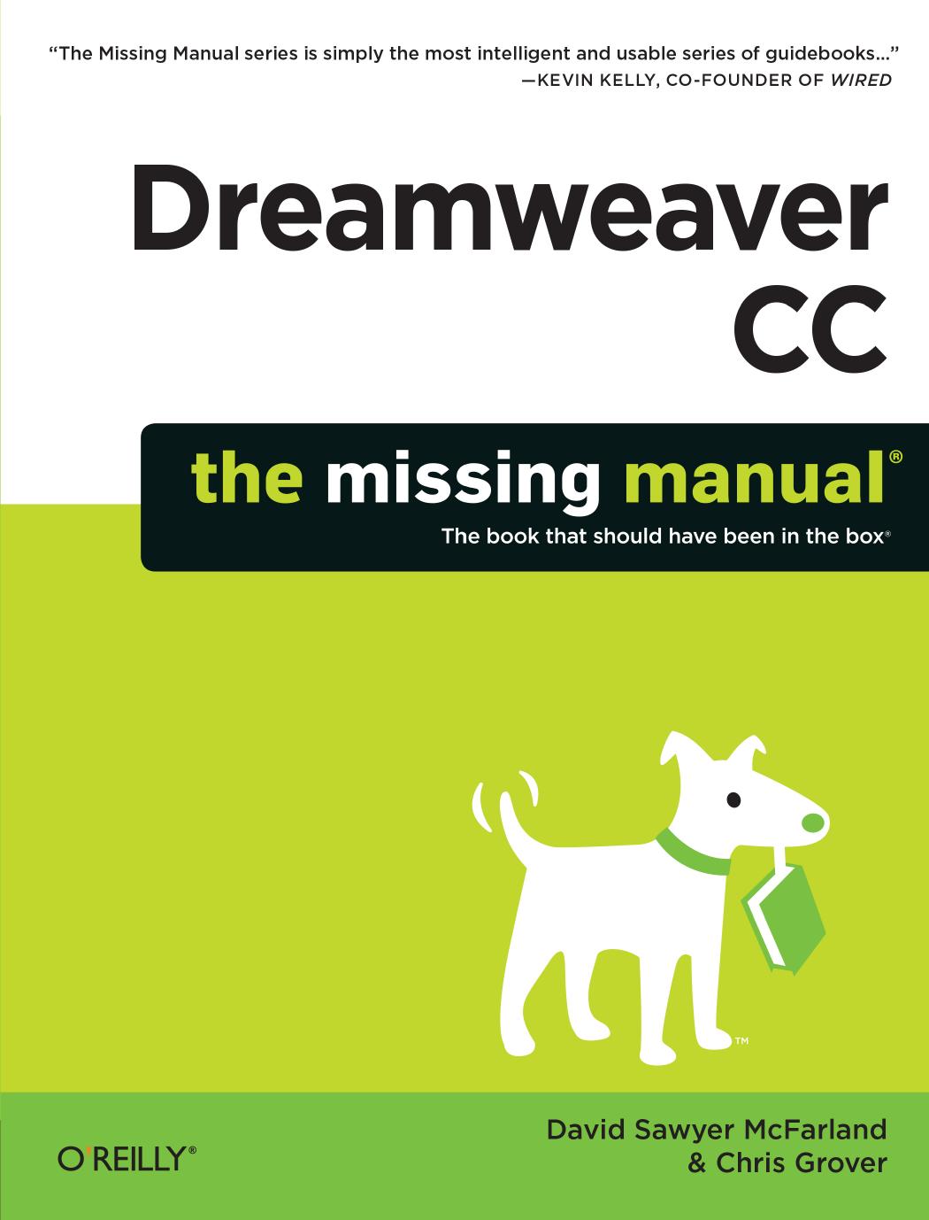 Dreamweaver CC: The Missing Manual by David Sawyer McFarland and Chris Grover