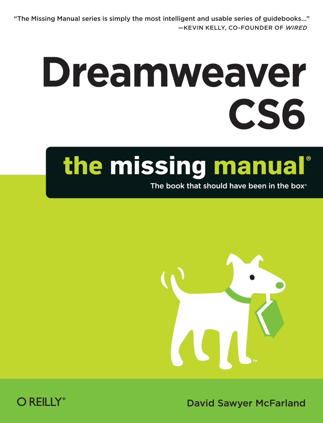 Dreamweaver CS6: The Missing Manual by David Sawyer McFarland