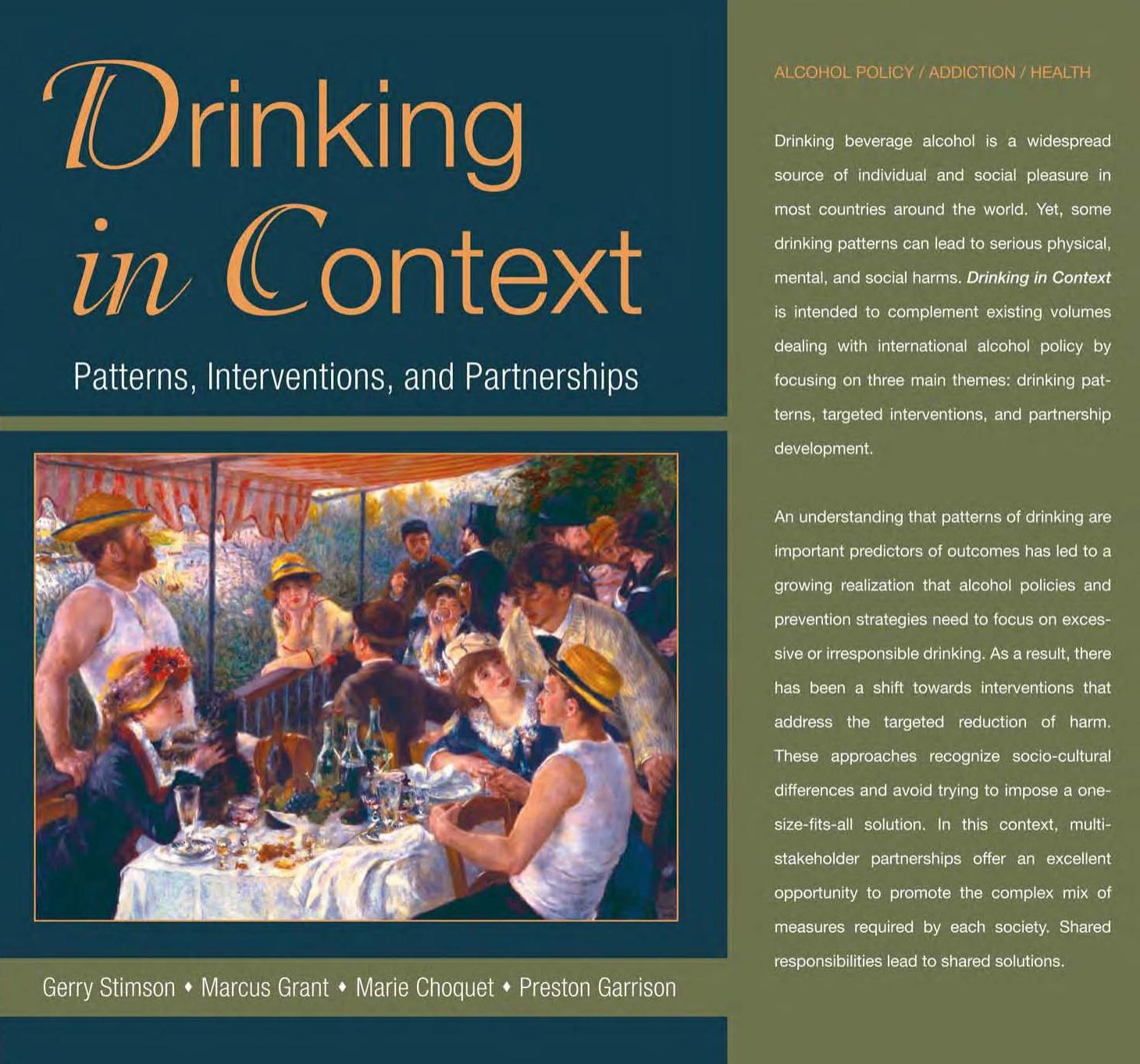Drinking in Context: Patterns, Interventions, and Partnerships by Gerry V. Stimson