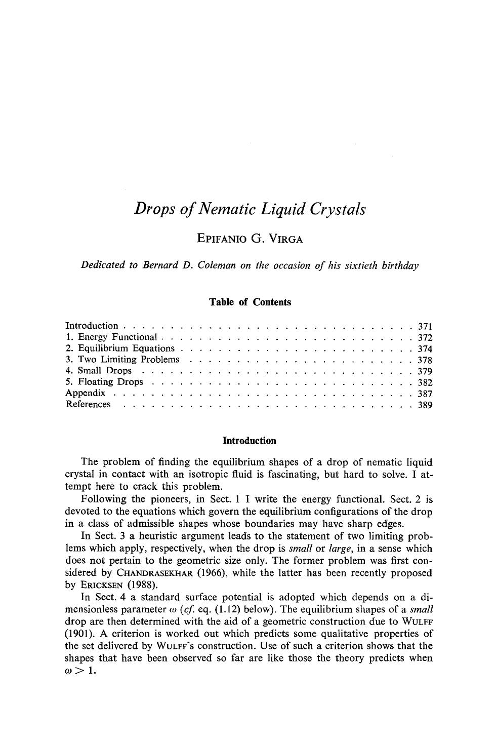 Drops of nematic liquid crystals by Unknown