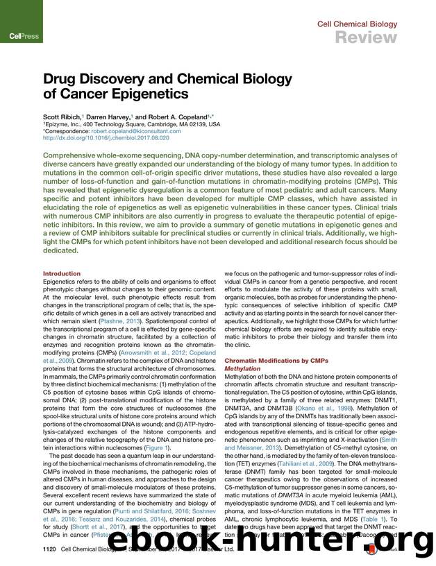 Drug Discovery and Chemical Biology of Cancer Epigenetics by Scott Ribich & Darren Harvey & Robert A. Copeland