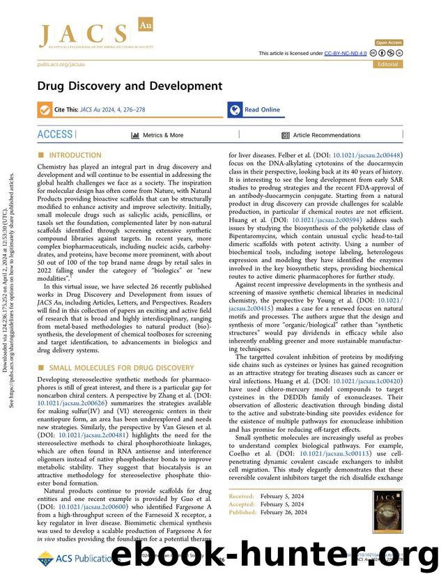Drug Discovery and Development by Carole Duboc & Sabine L. Flitsch