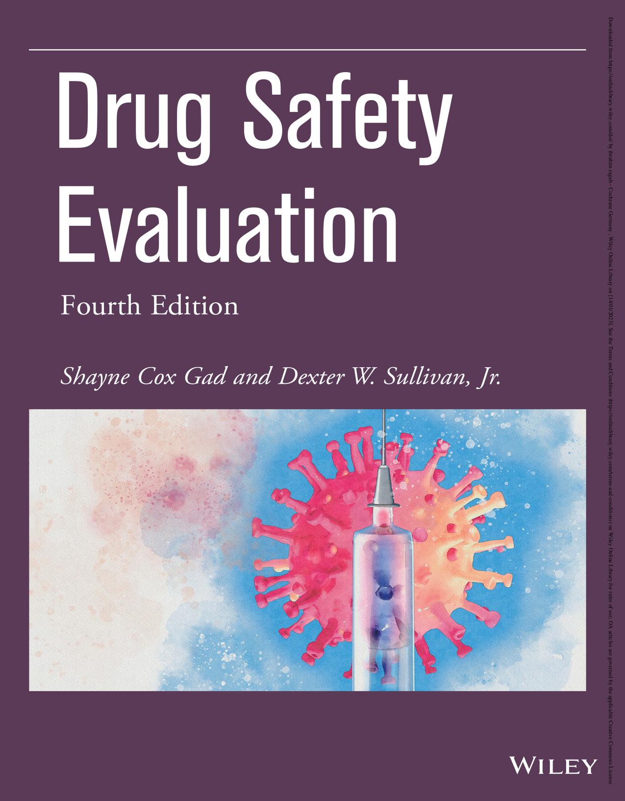 Drug Safety Evaluation by Shayne Cox Gad Dexter W. Sullivan Jr