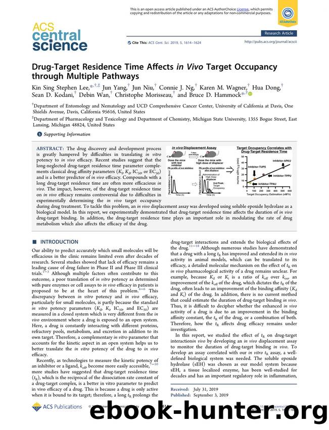Drug-Target Residence Time Affects in Vivo Target Occupancy through Multiple Pathways by unknow