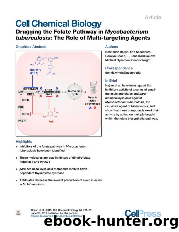 Drugging the Folate Pathway in Mycobacterium tuberculosis: The Role of Multi-targeting Agents by unknow