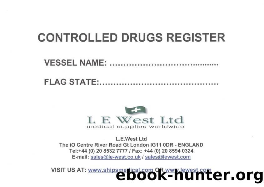 Drugs Register by Unknown