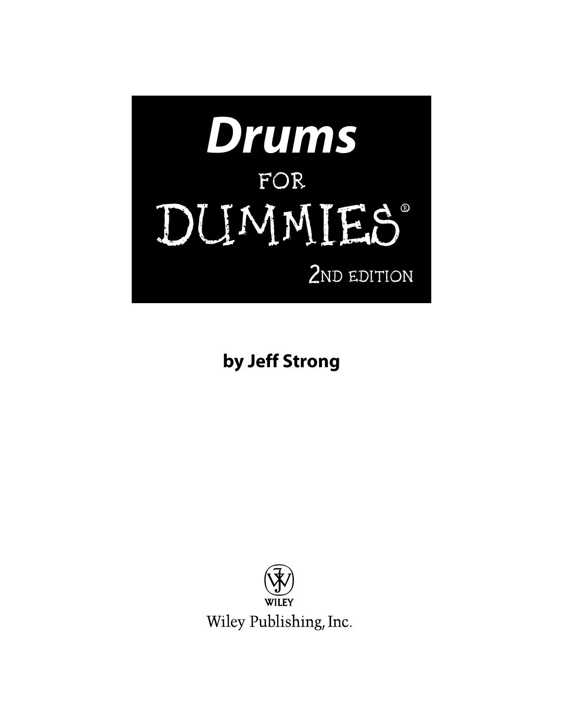 Drums For Dummies by Jeff Strong